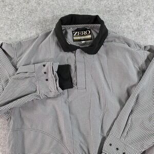 Zero Restriction Mens 1/4 Snap Pullover Long Sleeve Golf Houndstooth XL VTG USA